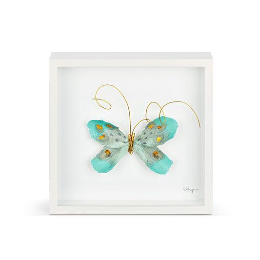 Butterfly Wall Art | Turquoise & Gold