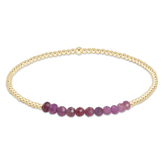 Gold Bliss 2mm Bead Bracelet | Ruby