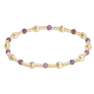 Dignity Sincerity Pattern 4mm Bead Bracelet | Ruby