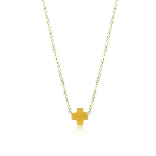 egirl 14" Necklace Gold | Signature Cross Canary