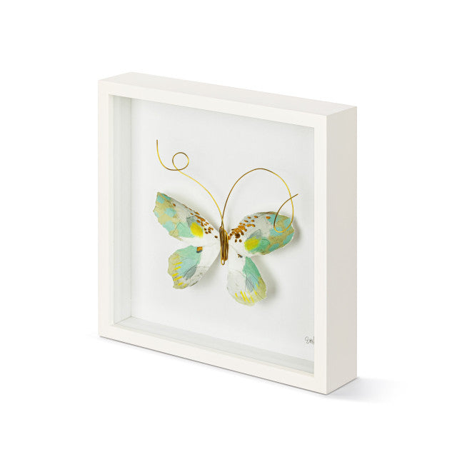 Butterfly Wall Art | Green & White
