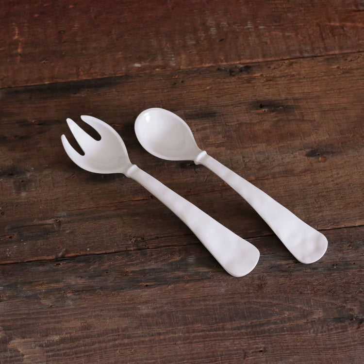 VIDA Havana Large Salad Servers | White