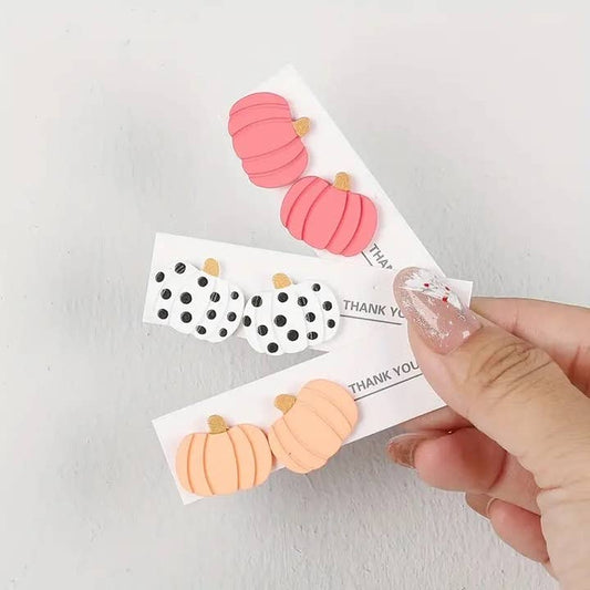 Retro Pumpkin Stud Earrings | Rose Pink