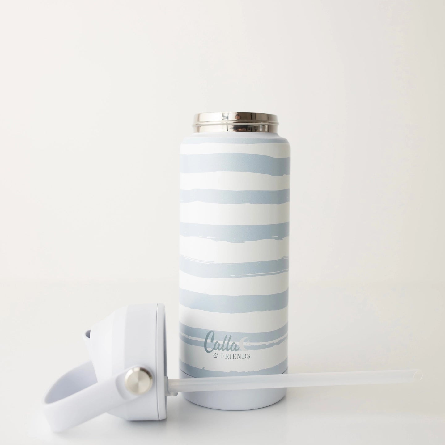 The Kyler Tumbler | Brush Stripes Blue