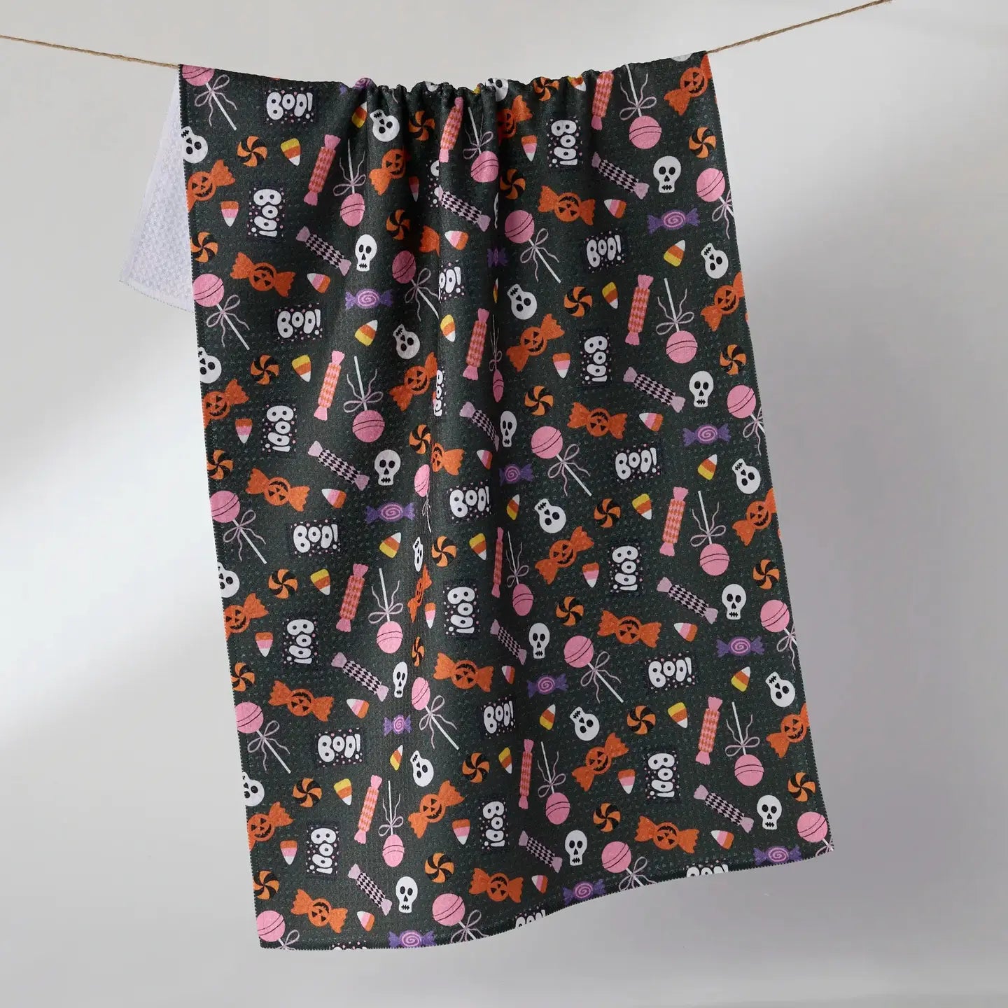 Tea Towel | Spooky Sweets Black