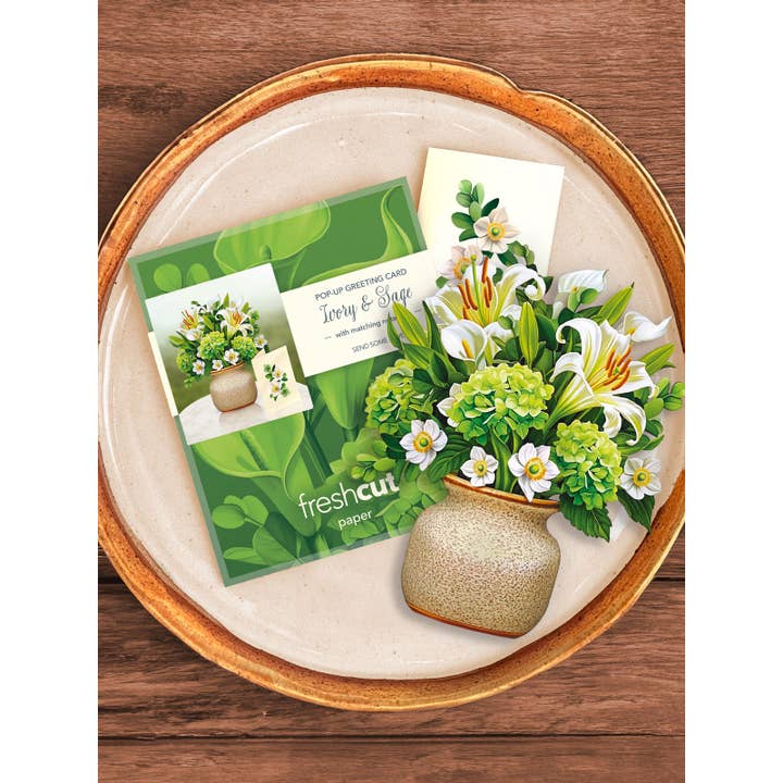 Mini Pop-Up Greeting Cards | Ivory & Sage