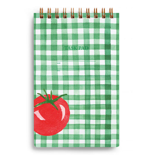 Task Pad | Tomato Green Gingham
