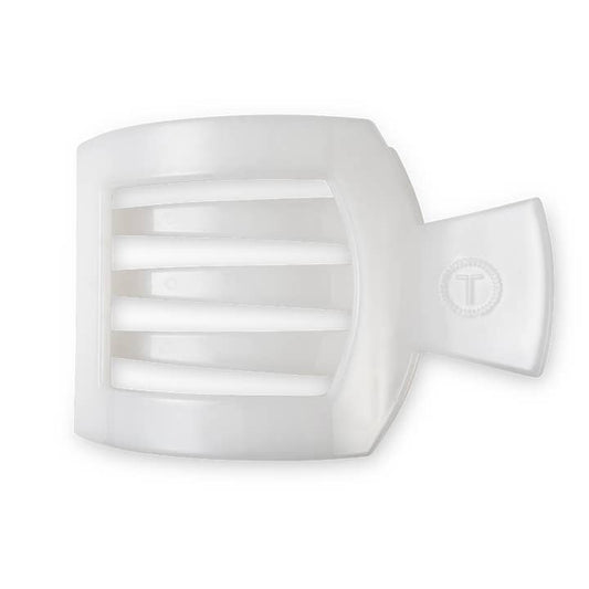 Teleties Flat Square Hair Clip | Coconut White | Assorted Sizes