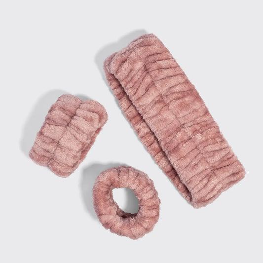 Spa Headband and Wristlets 3pc Set | Terracotta