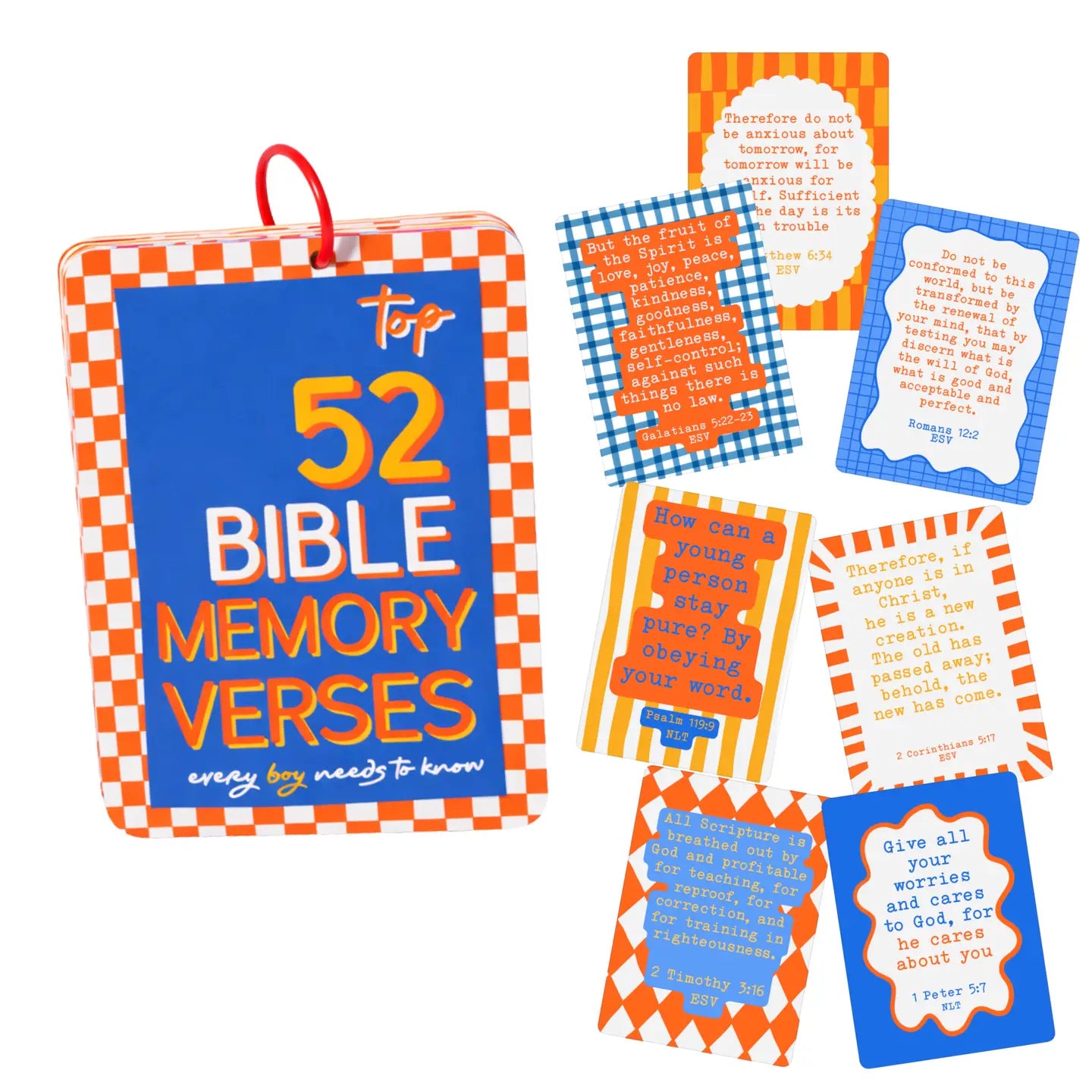 Kids Bible Memory Cards | Blue