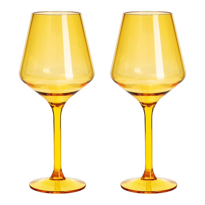 Unbreakable Floating Wine Glass | Yellow