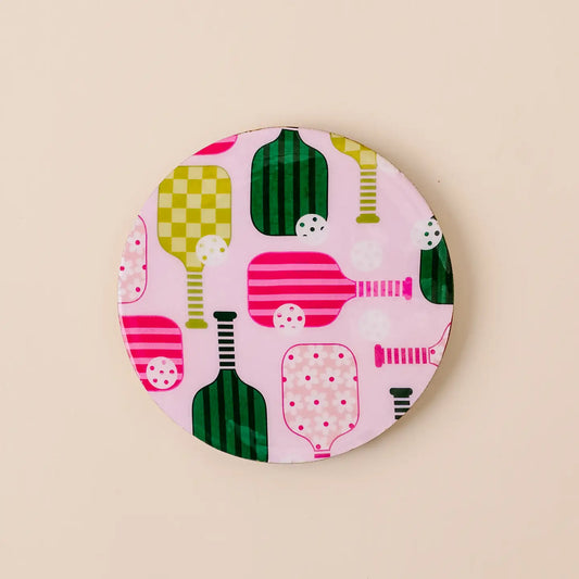Wood Enamel Coaster | Pickleball Party