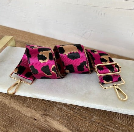 Bag Strap - Leopard Pink