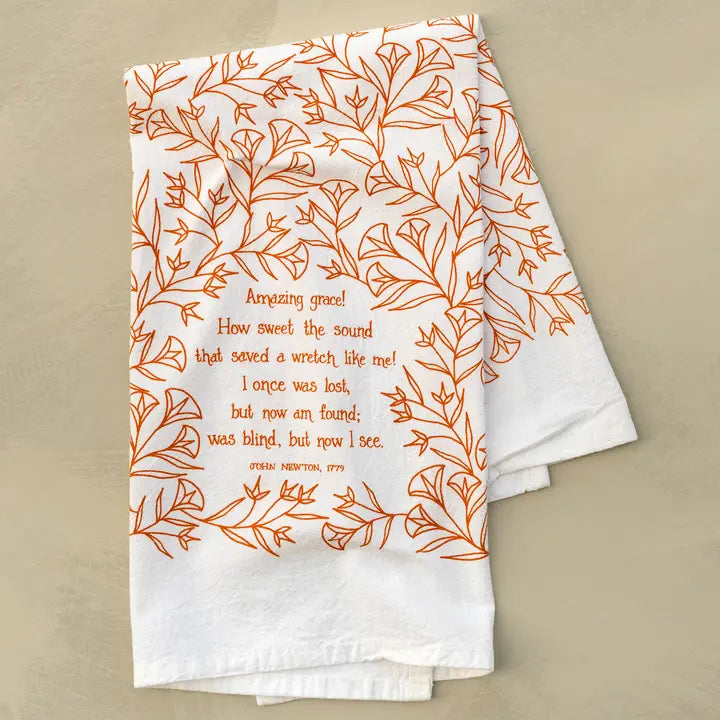 Tea Towel | Amazing Grace Hymn