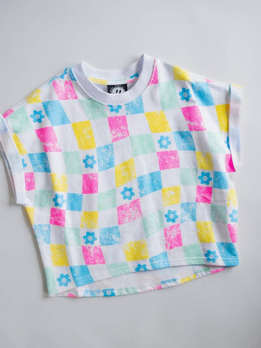 All Over Checker French Terry Tee | Youth