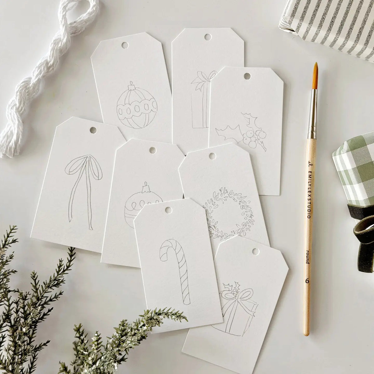 Paintable Gift Tags | Classic Christmas
