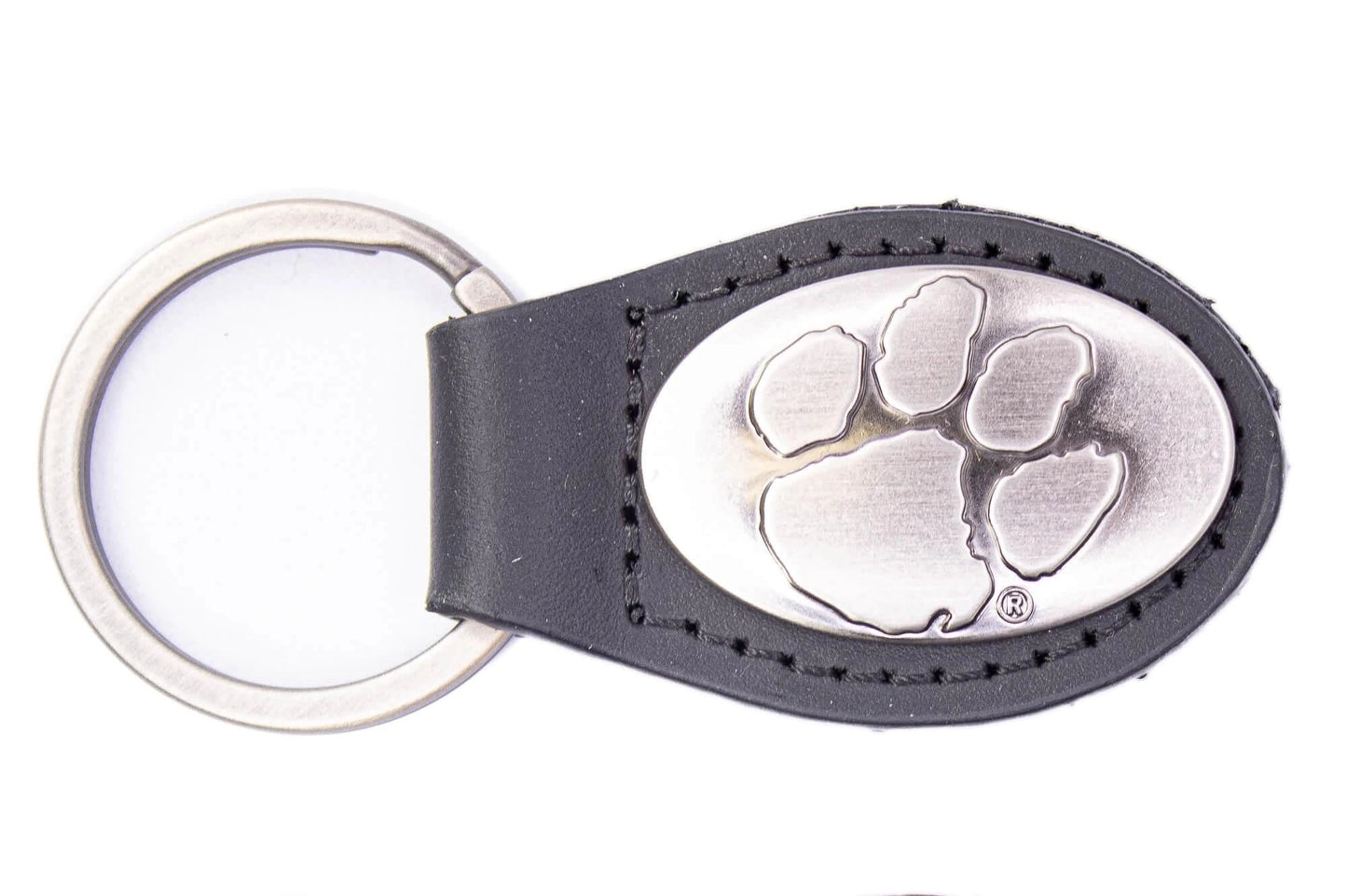 Black Leather Keychain | Clemson