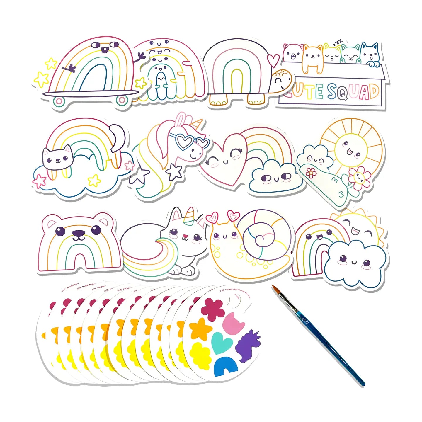 Playful Painters: Easy Watercolor Painting Kit - Rainbow Cuties