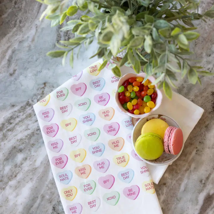 Tea Towel | Conversation Hearts