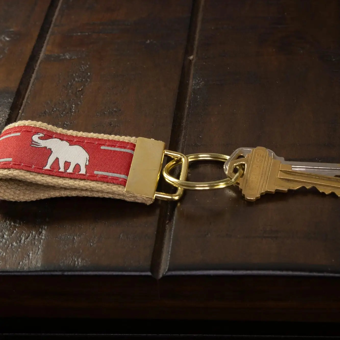 Woven Ribbon Keychain | Elephant