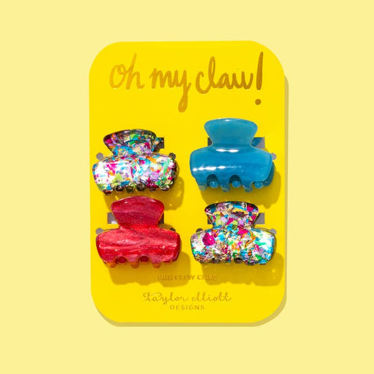 Mini Claw Clips | Colorful Confetti