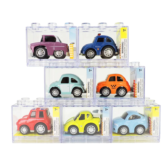 Rollin’ Large Diecast Pull-Back Car in Building Block Box | Assorted Styles