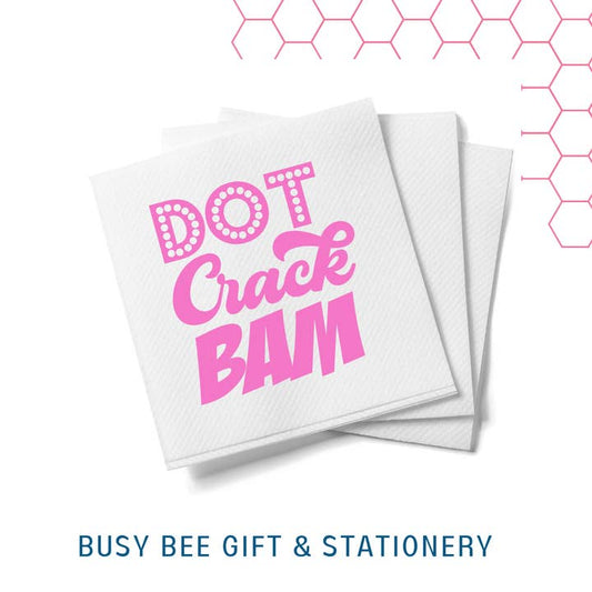 Cocktail Napkins | Dot Crack Bam | Pink