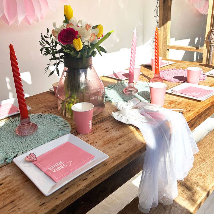 Bride Pink Cocktail Napkins | 20 Pack