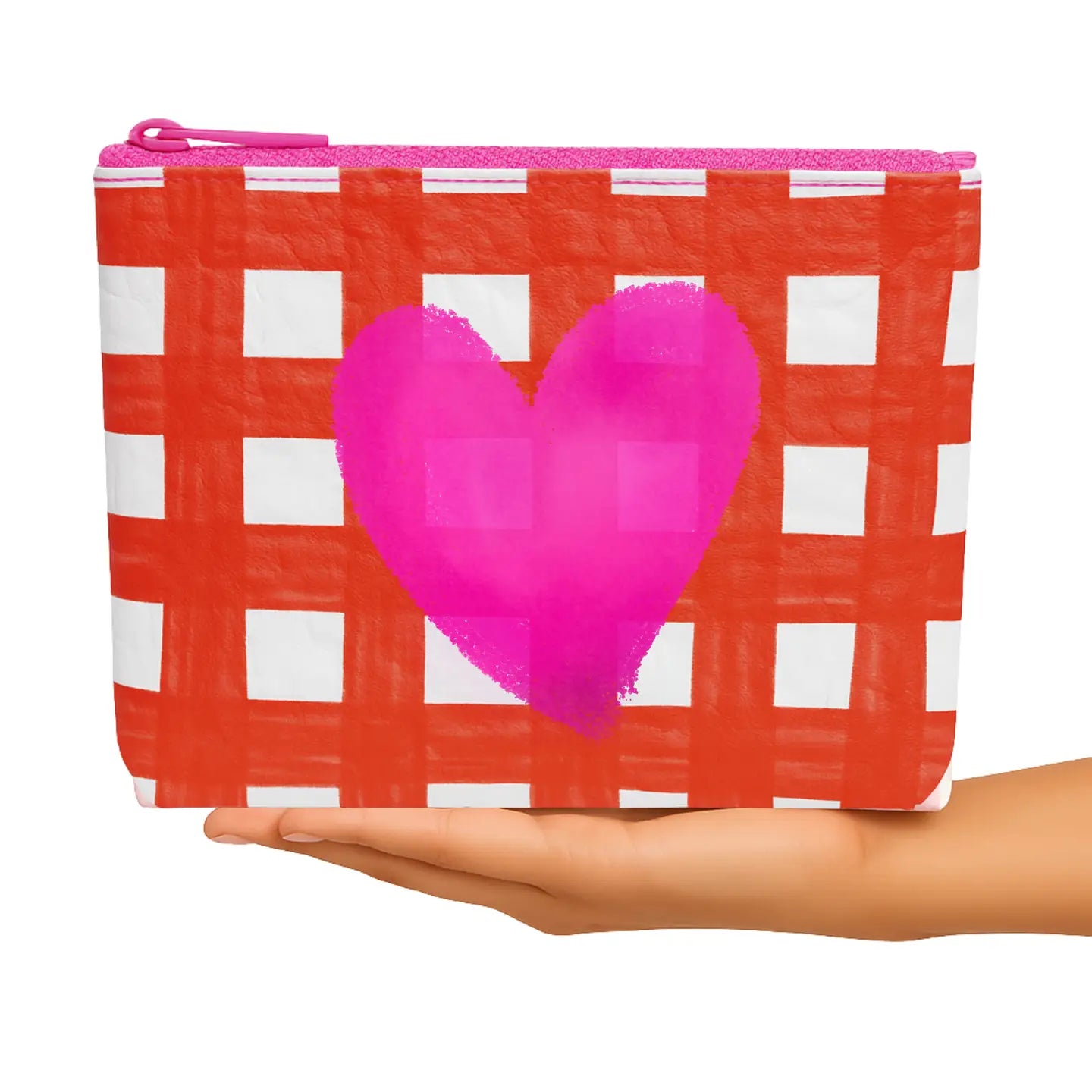 Red & Pink Heart Makeup Pouch