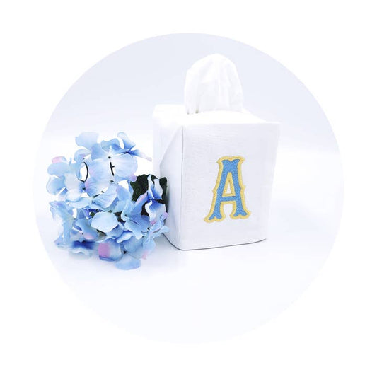Linen Blend Tissue Box Cover | White