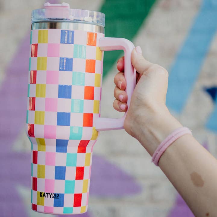 Tumbler Cup | Multicolored Check