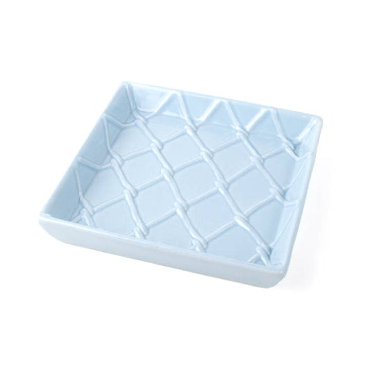 Textured Beverage Napkin Tray | Light Blue