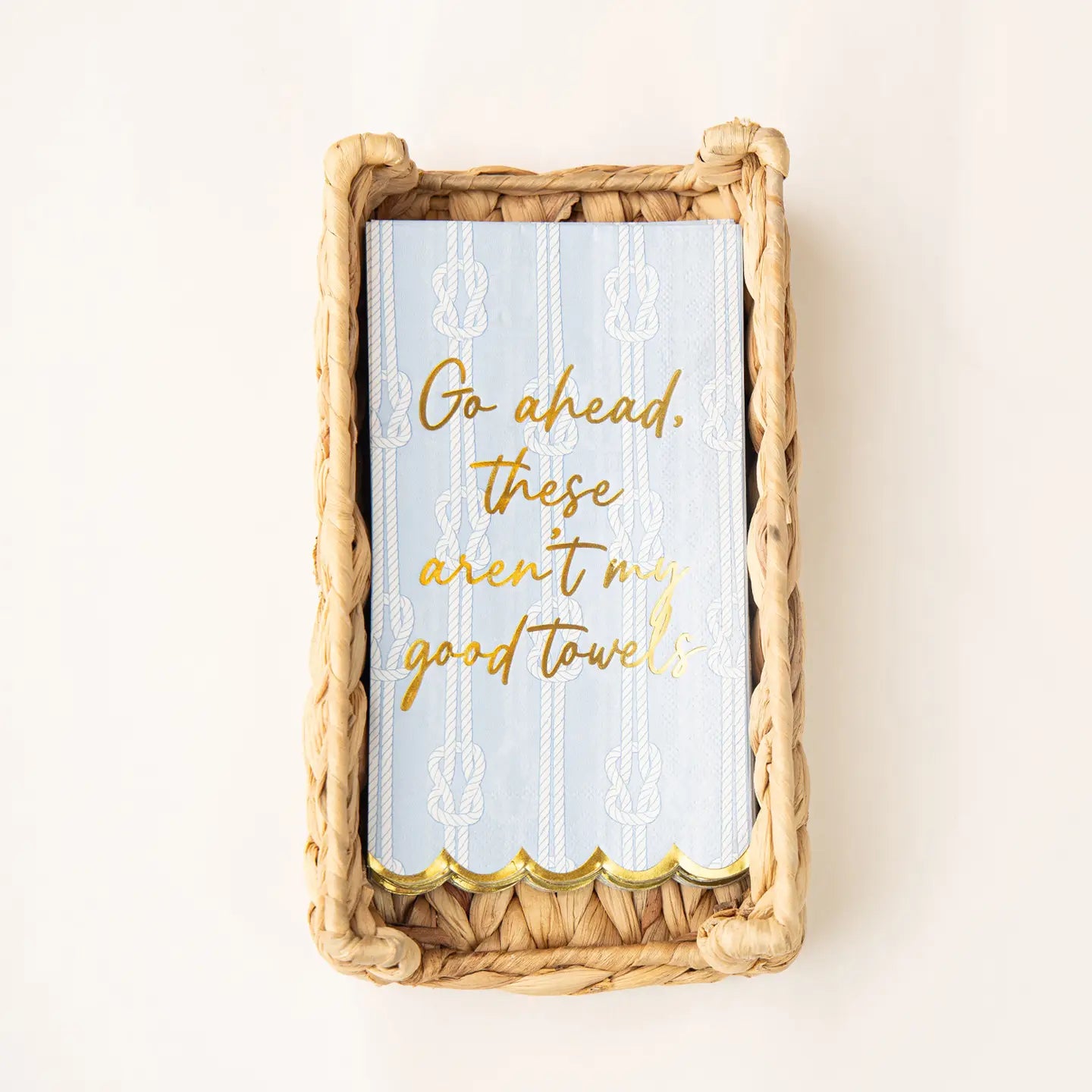 Guest Towel Tray | Natural Woven