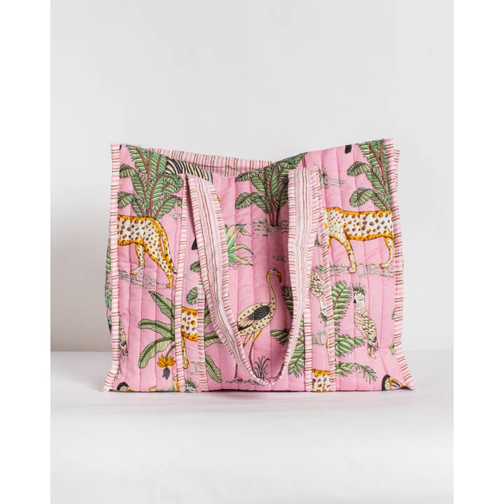 Liana Pink Quilted Tote