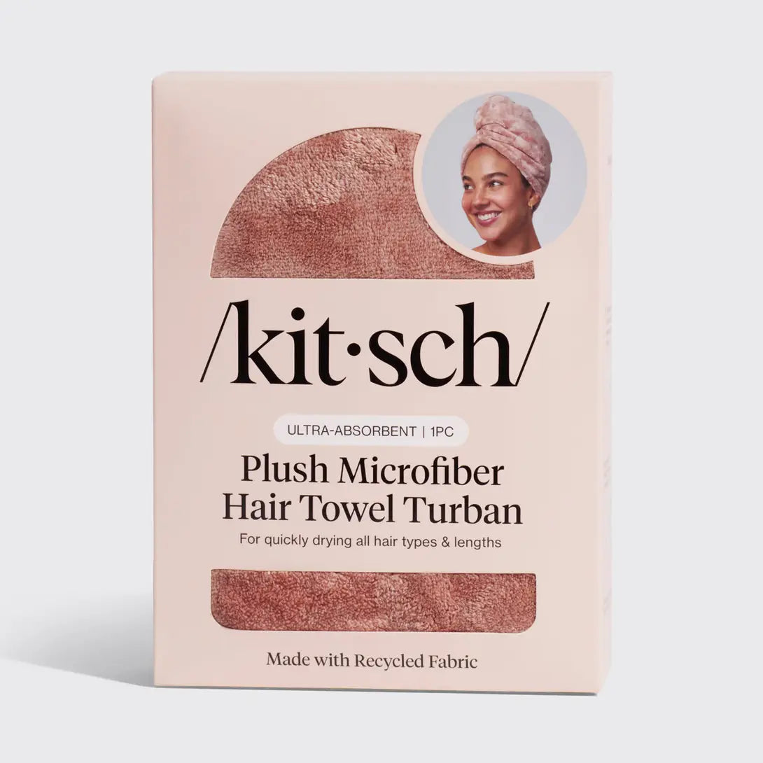 Terracotta Plush Microfiber Hair Towel Turban