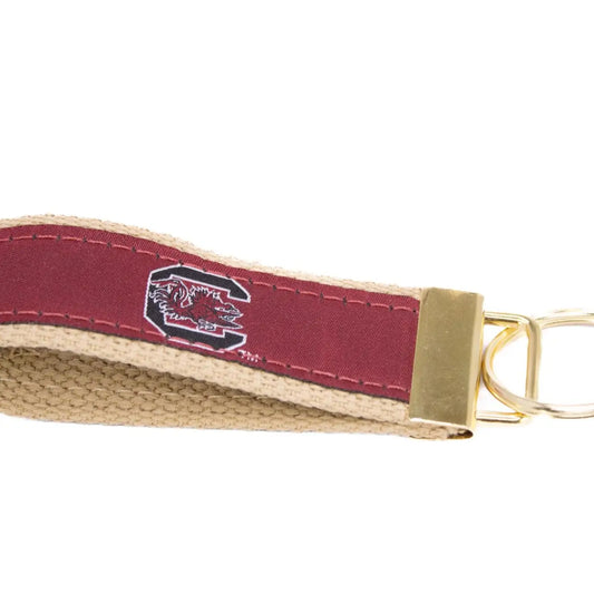 Woven Ribbon Keychain | USC