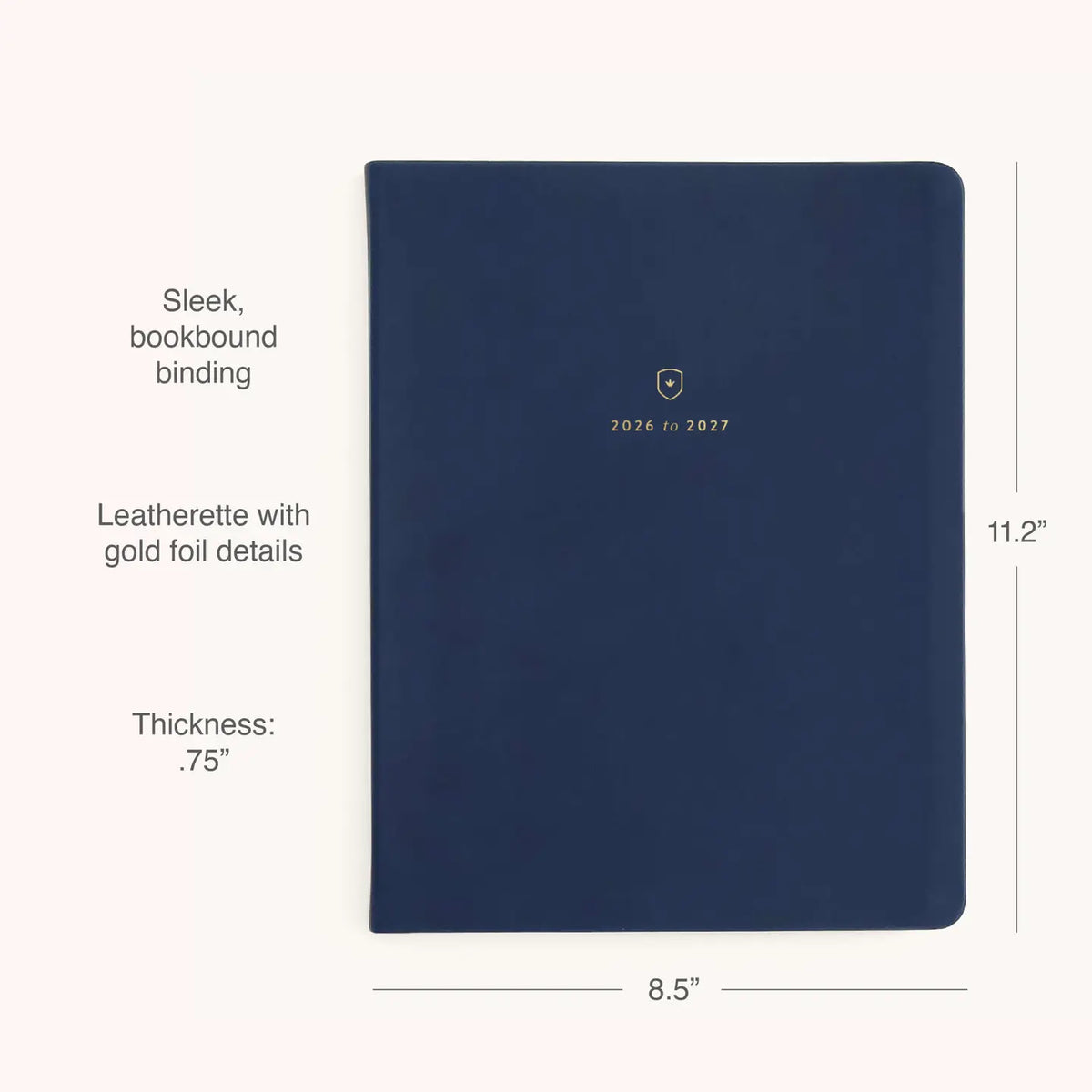 2026-2027 Bookbound Weekly Dapperdesk Planner | Navy