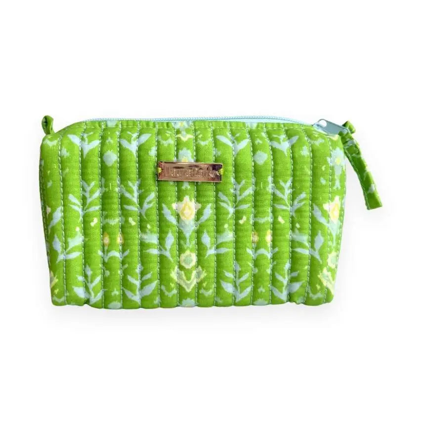 Small Cosmetic Bag | Petal Garden Green