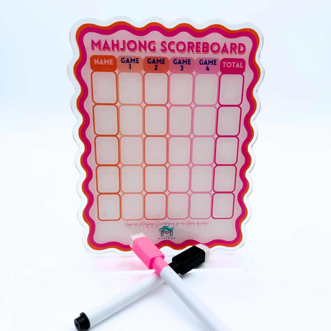 Mahjong Scoreboard | Pink/Orange