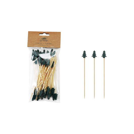 Bamboo Single Use Skewers | Tree Shaped Handles
