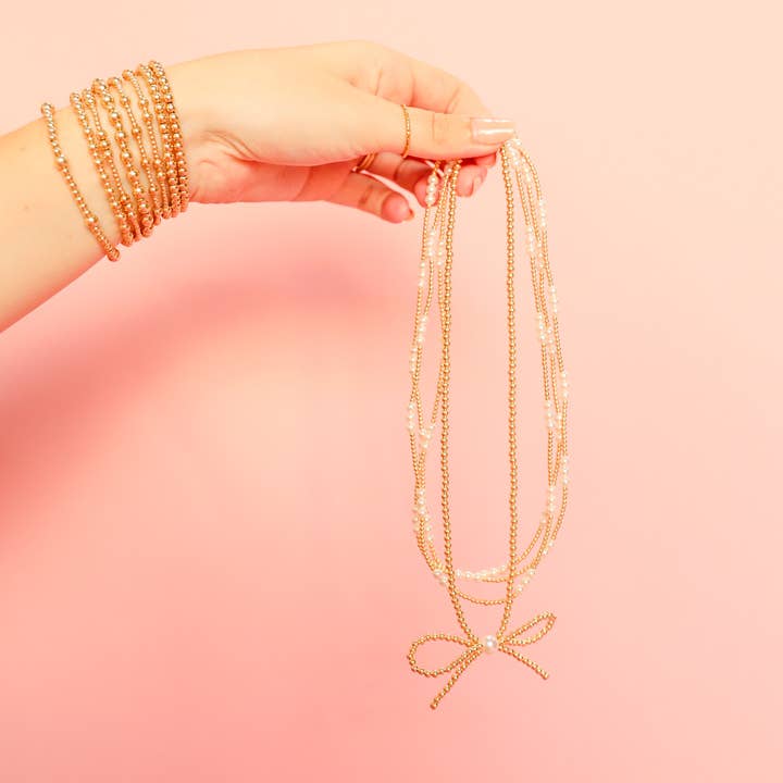 Gold Bow Necklace