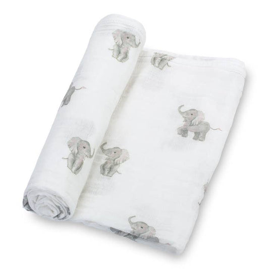 Muslin Swaddle Blanket | Baby Elephant