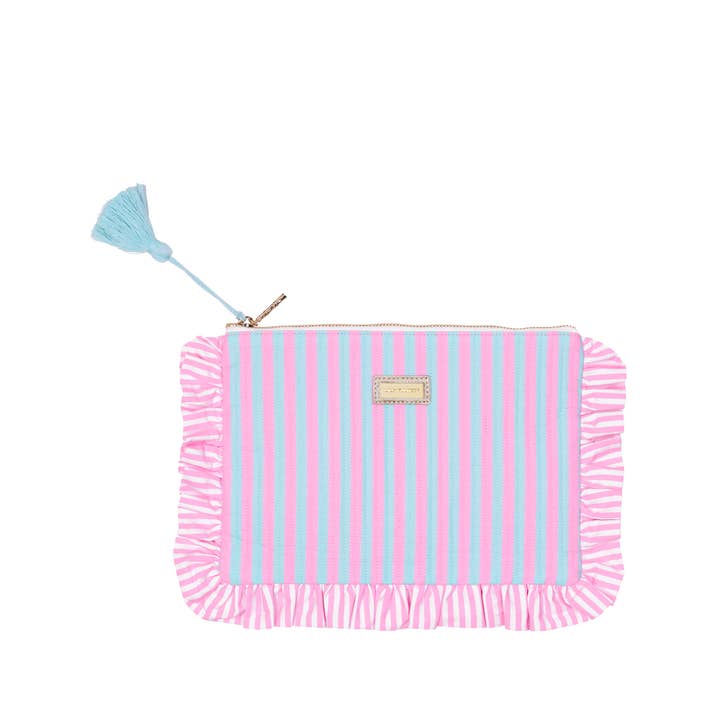 Ruffle Pencil Pouch | Stripe