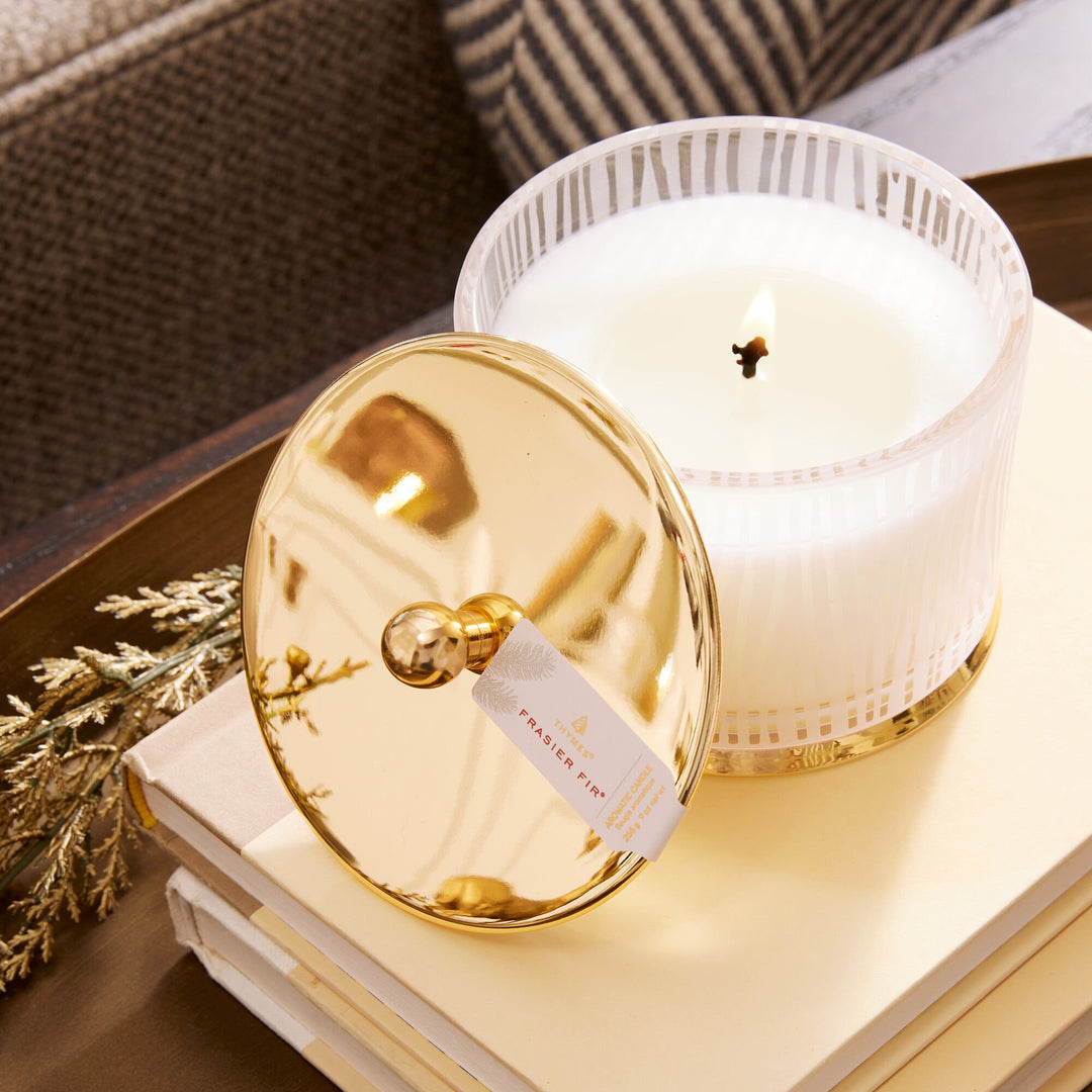 Frasier Fir | Gilded Frosted Wood Grain Candle