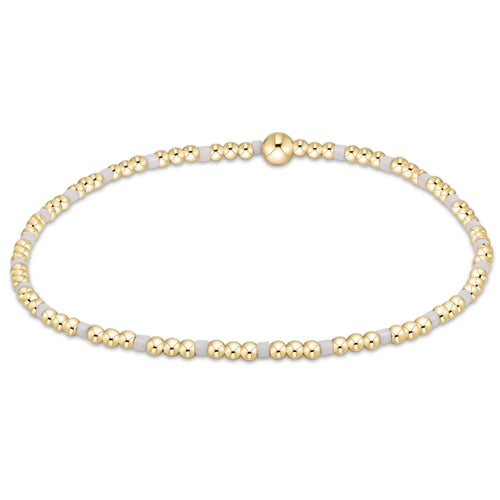 egirl | Hope Sincerity Pattern 2mm Bead Bracelet | White