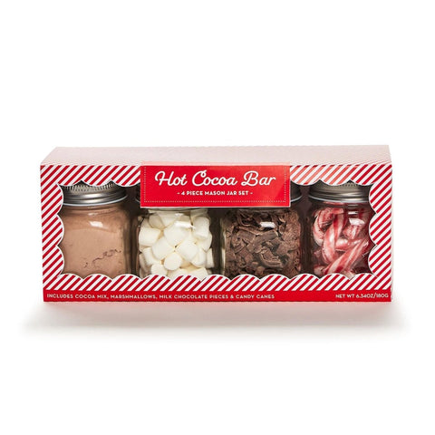 Hot Cocoa Bar | 4 Pc Mason Jar Kit in Gift Box