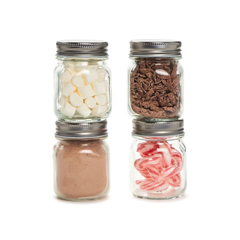 Hot Cocoa Bar | 4 Pc Mason Jar Kit in Gift Box