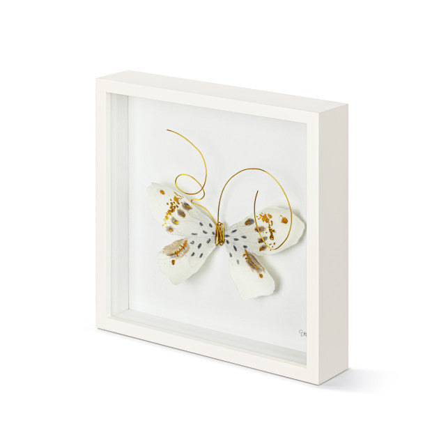 Butterfly Wall Art | White & Gold