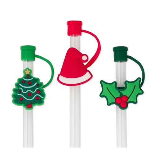 Straw Topper Set | Christmas Tree