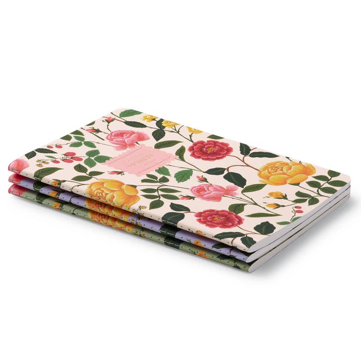 Assorted Set of 3 Notebooks | Roses